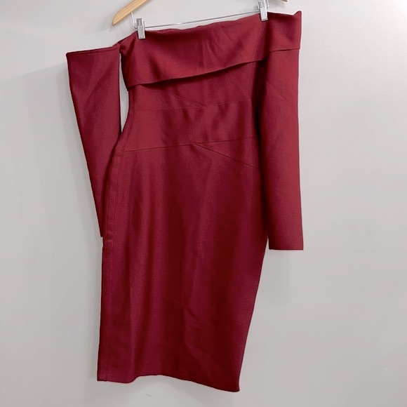 ALIEVA Shiva bandage dress maroon - Picture 6 of 15